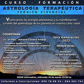 Imagen de Curso Formación Astrología Terapéutica