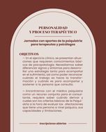 Imagen de 28 y 29 de abril Jornadas sobre PERSONALIDAD Y PROCESO TERAPEUTICO