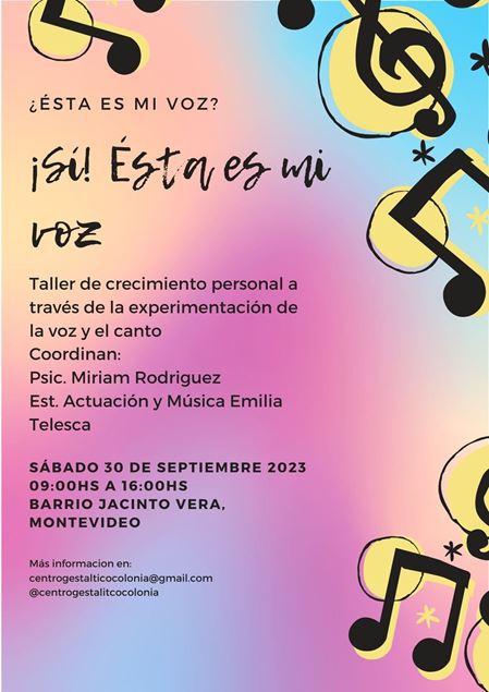 Imagen de Taller de experimentación con la voz y el canto